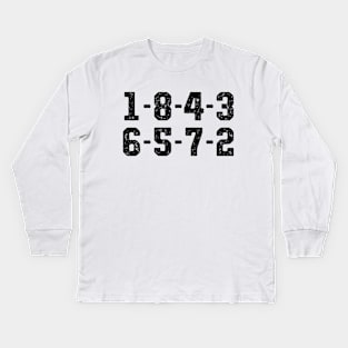 1-8-4-3-6-5-7-2 Kids Long Sleeve T-Shirt